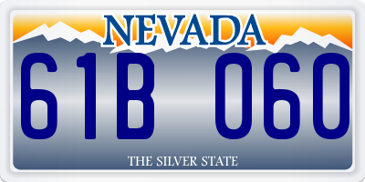 NV license plate 61B060