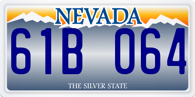 NV license plate 61B064