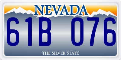 NV license plate 61B076