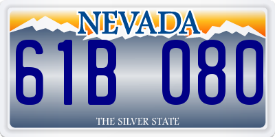 NV license plate 61B080