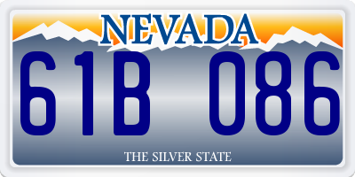 NV license plate 61B086