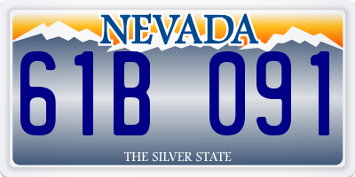 NV license plate 61B091