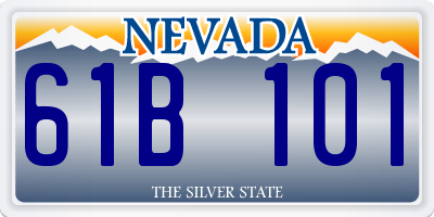 NV license plate 61B101