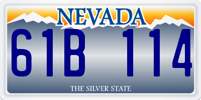 NV license plate 61B114