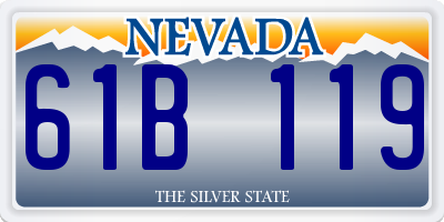 NV license plate 61B119