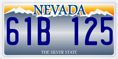 NV license plate 61B125