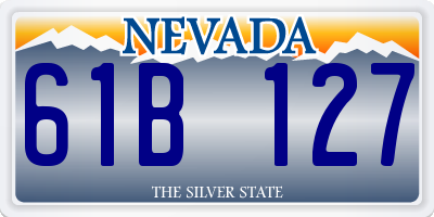 NV license plate 61B127