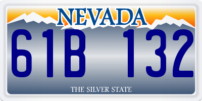 NV license plate 61B132