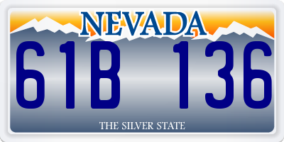 NV license plate 61B136