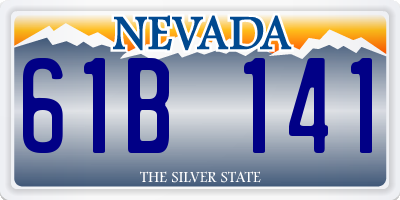 NV license plate 61B141