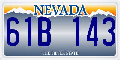 NV license plate 61B143