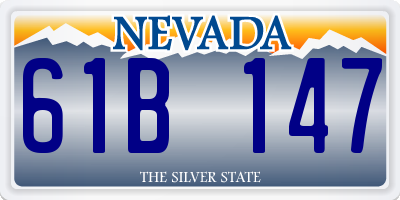 NV license plate 61B147