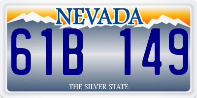 NV license plate 61B149