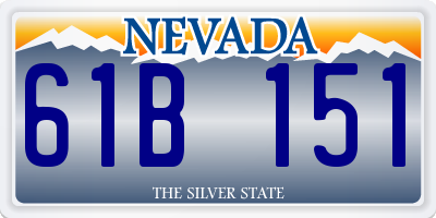 NV license plate 61B151