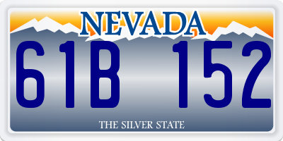 NV license plate 61B152