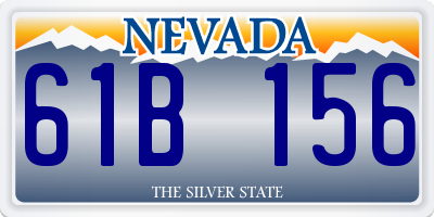 NV license plate 61B156