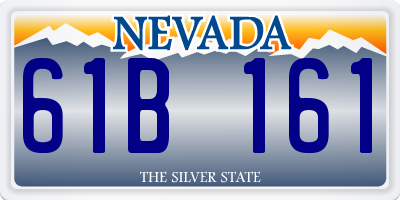 NV license plate 61B161