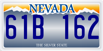 NV license plate 61B162