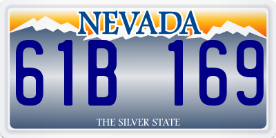 NV license plate 61B169