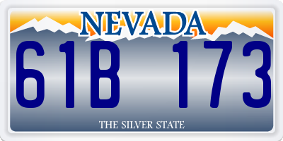 NV license plate 61B173