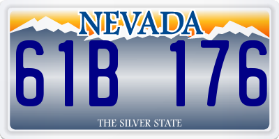 NV license plate 61B176