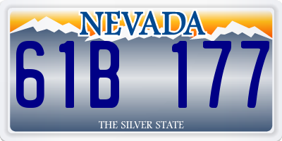 NV license plate 61B177