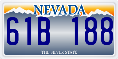 NV license plate 61B188