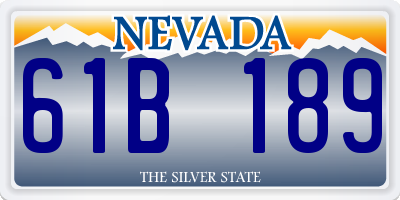 NV license plate 61B189