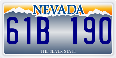 NV license plate 61B190