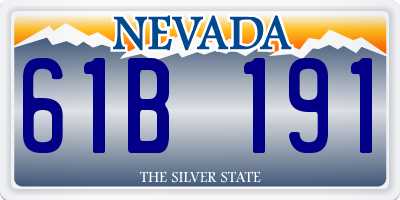 NV license plate 61B191