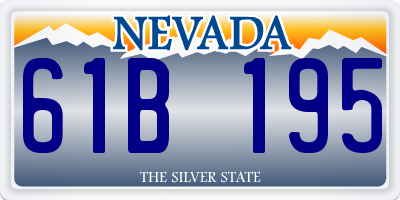 NV license plate 61B195