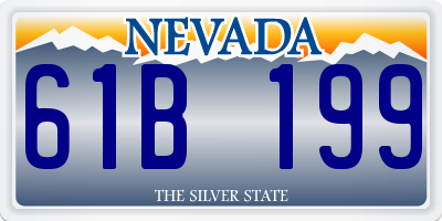 NV license plate 61B199