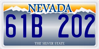 NV license plate 61B202