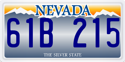 NV license plate 61B215