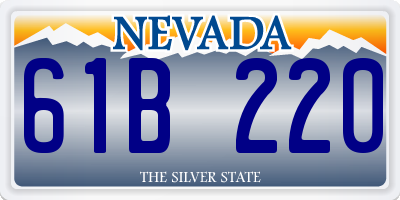 NV license plate 61B220