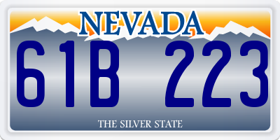 NV license plate 61B223