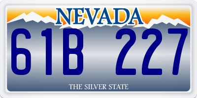 NV license plate 61B227