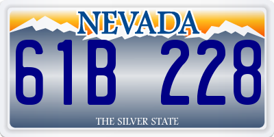 NV license plate 61B228