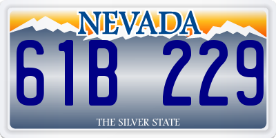 NV license plate 61B229
