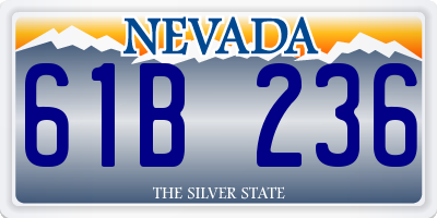 NV license plate 61B236