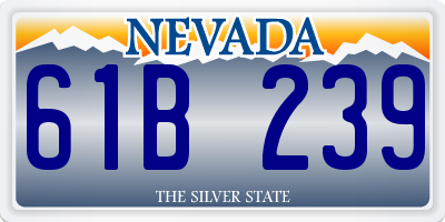 NV license plate 61B239