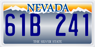 NV license plate 61B241