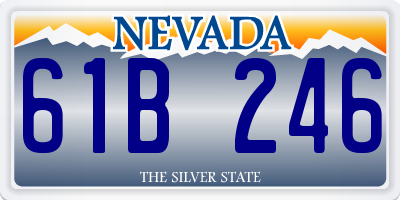 NV license plate 61B246