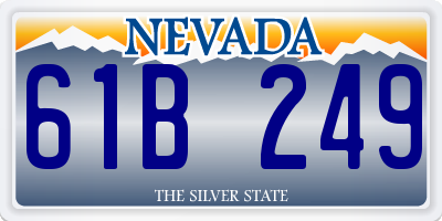 NV license plate 61B249