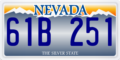 NV license plate 61B251