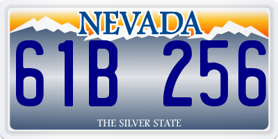 NV license plate 61B256