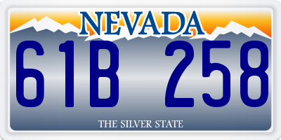 NV license plate 61B258