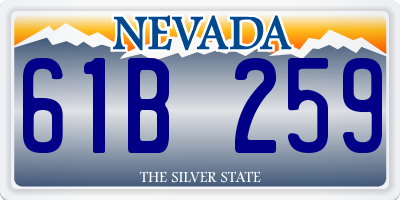 NV license plate 61B259
