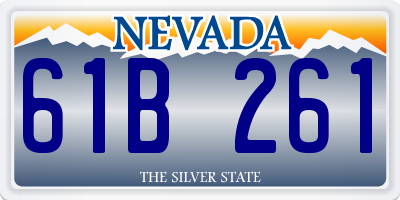 NV license plate 61B261