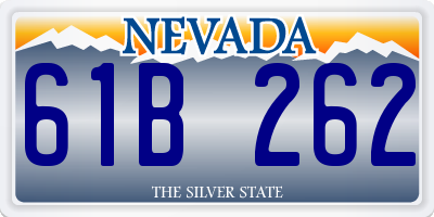 NV license plate 61B262
